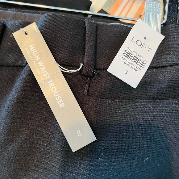 NEW! Ann Taylor LOFT High Waist Trouser Career OFfice Black - 8 - Picture 4 of 4